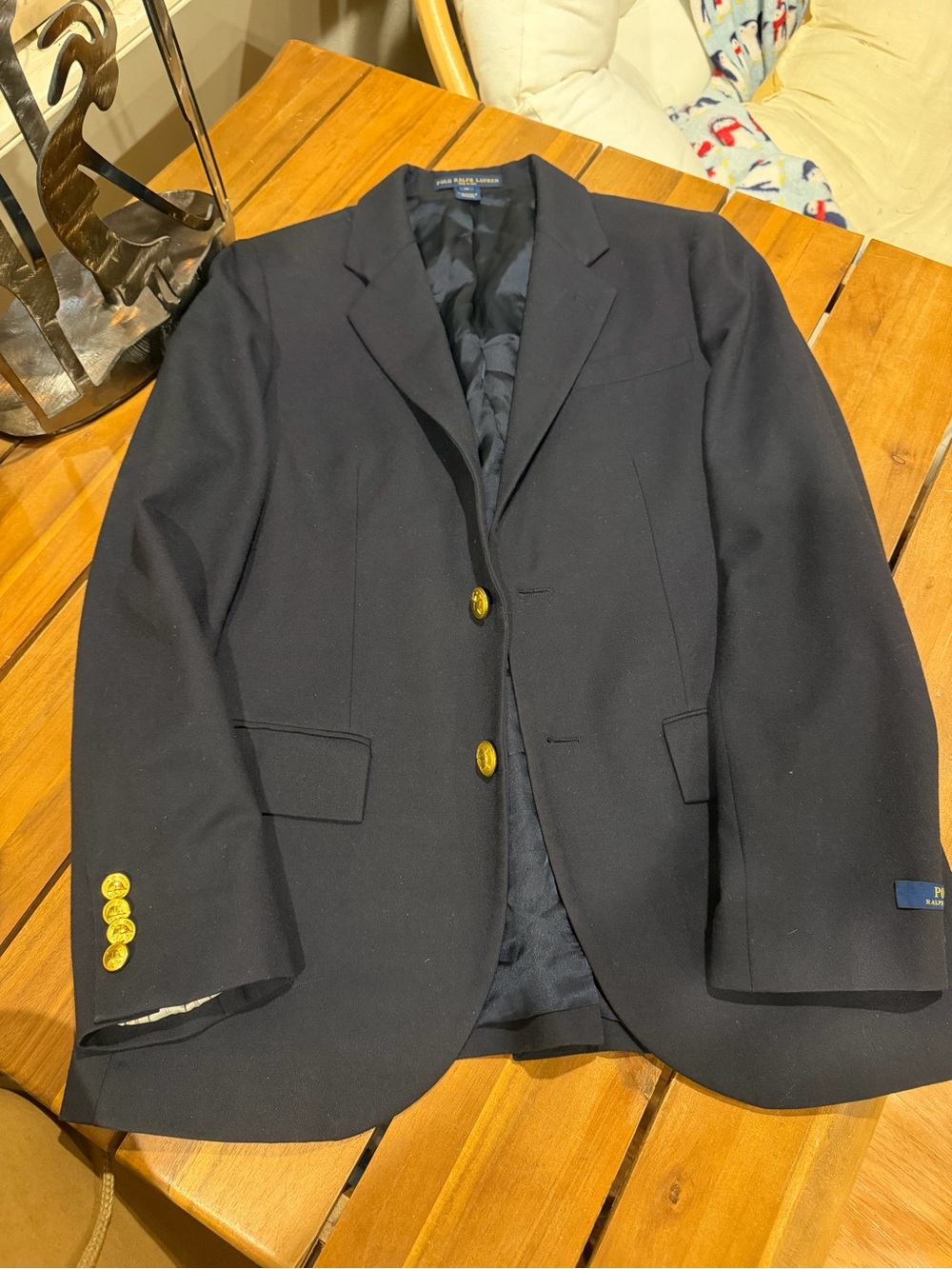 Polo by Ralph Lauren Navy Blazer with Gold Buttons